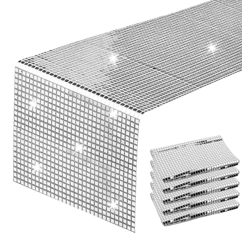 Table Runner Sequin - Glitter Sequin Table Runner Mirror Metallic