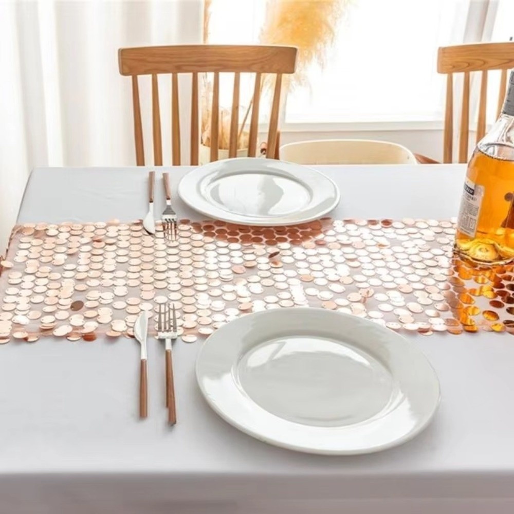 Fish Scale Sequins Table Runne - đánh giá và giá Table Runner Sequin