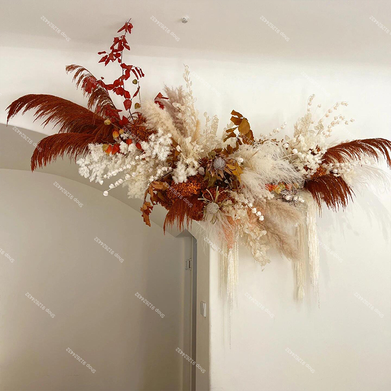 Pampas Grass Artificial Rose F - đánh giá và giá Wedding Arch Flower