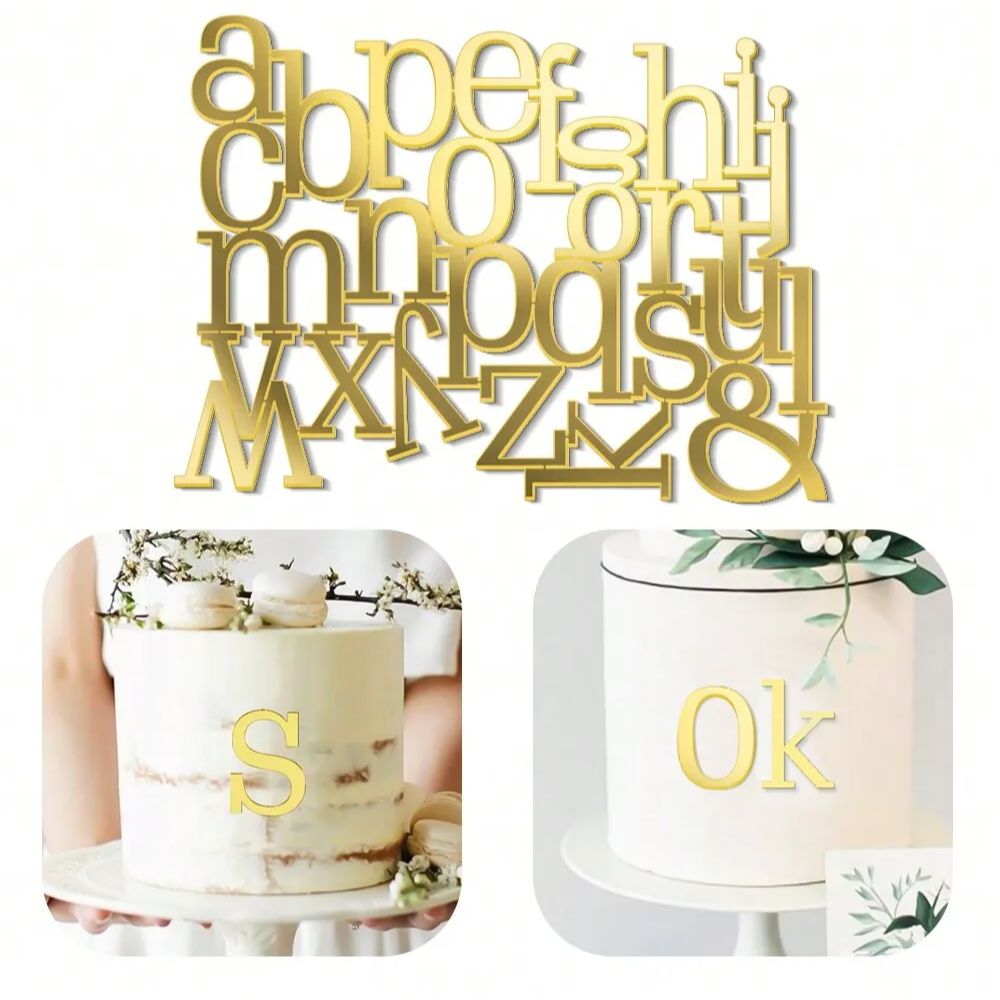 1set Golden Mirror Acrylic A-Z - đánh giá và giá Wedding Z