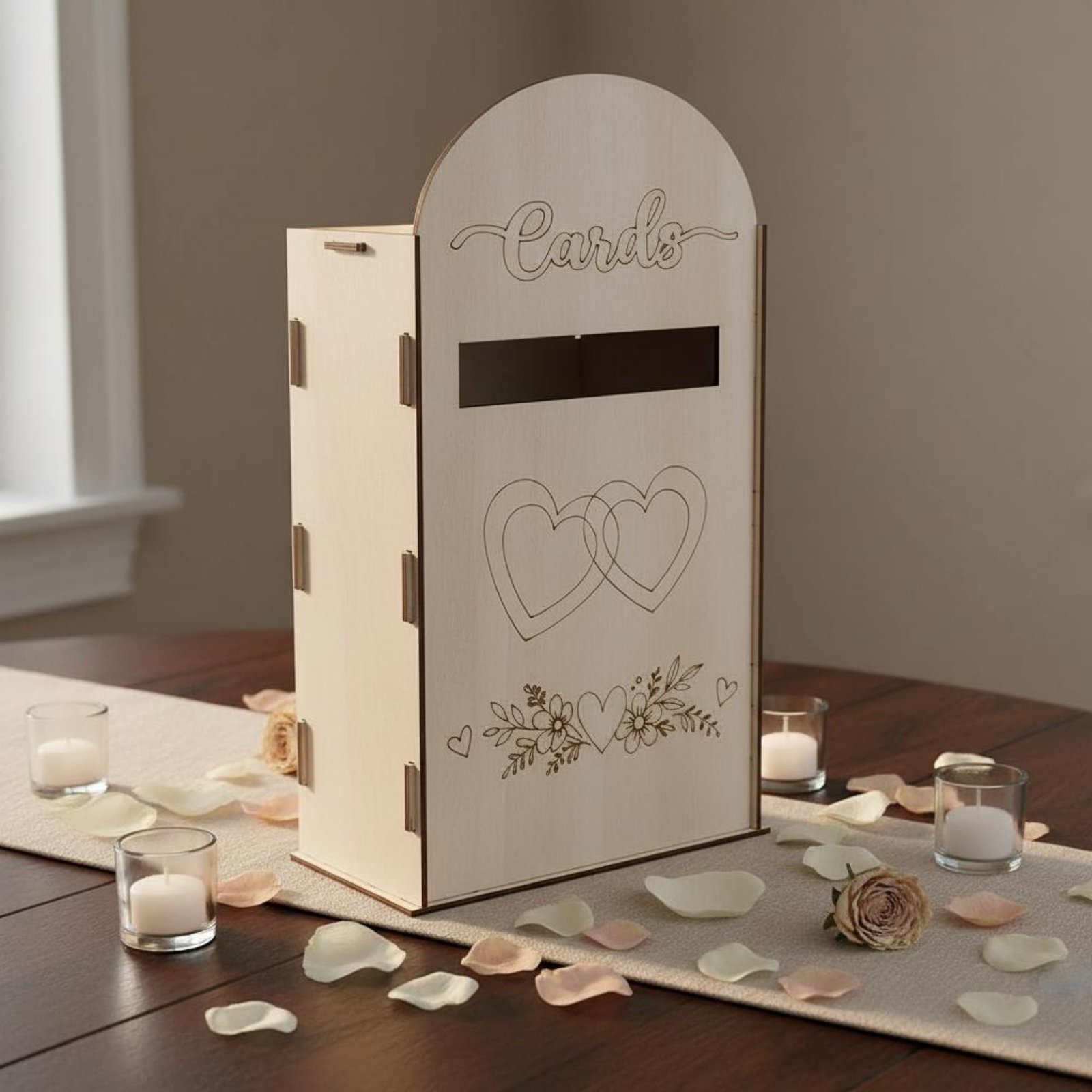 Wooden Wedding Card Box Laser  - đánh giá và giá Wedding Card Box
