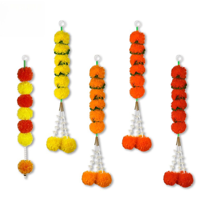 Marigold Flower String Lights  - đánh giá và giá Indian Wedding Decor Supply