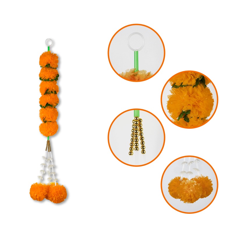 Marigold Flower String Lights  - đánh giá và giá Indian Wedding Decor Supply