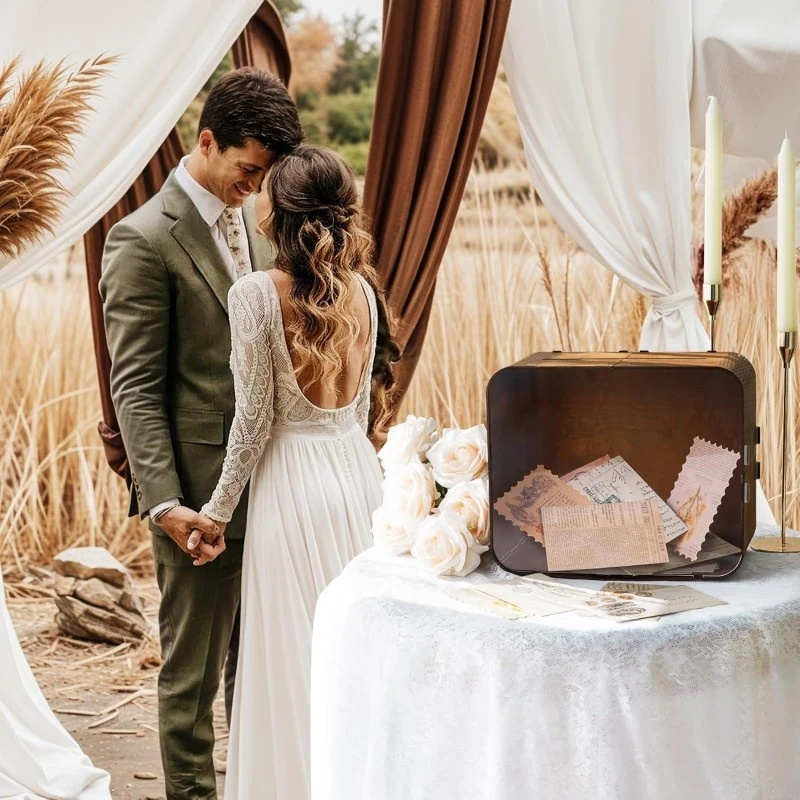 Wooden Wedding Card Box With A - đánh giá và giá Wedding Card Box