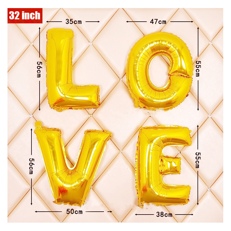 16 32 40 Inch Lá Thư Bóng A-Z  - đánh giá và giá Wedding Z