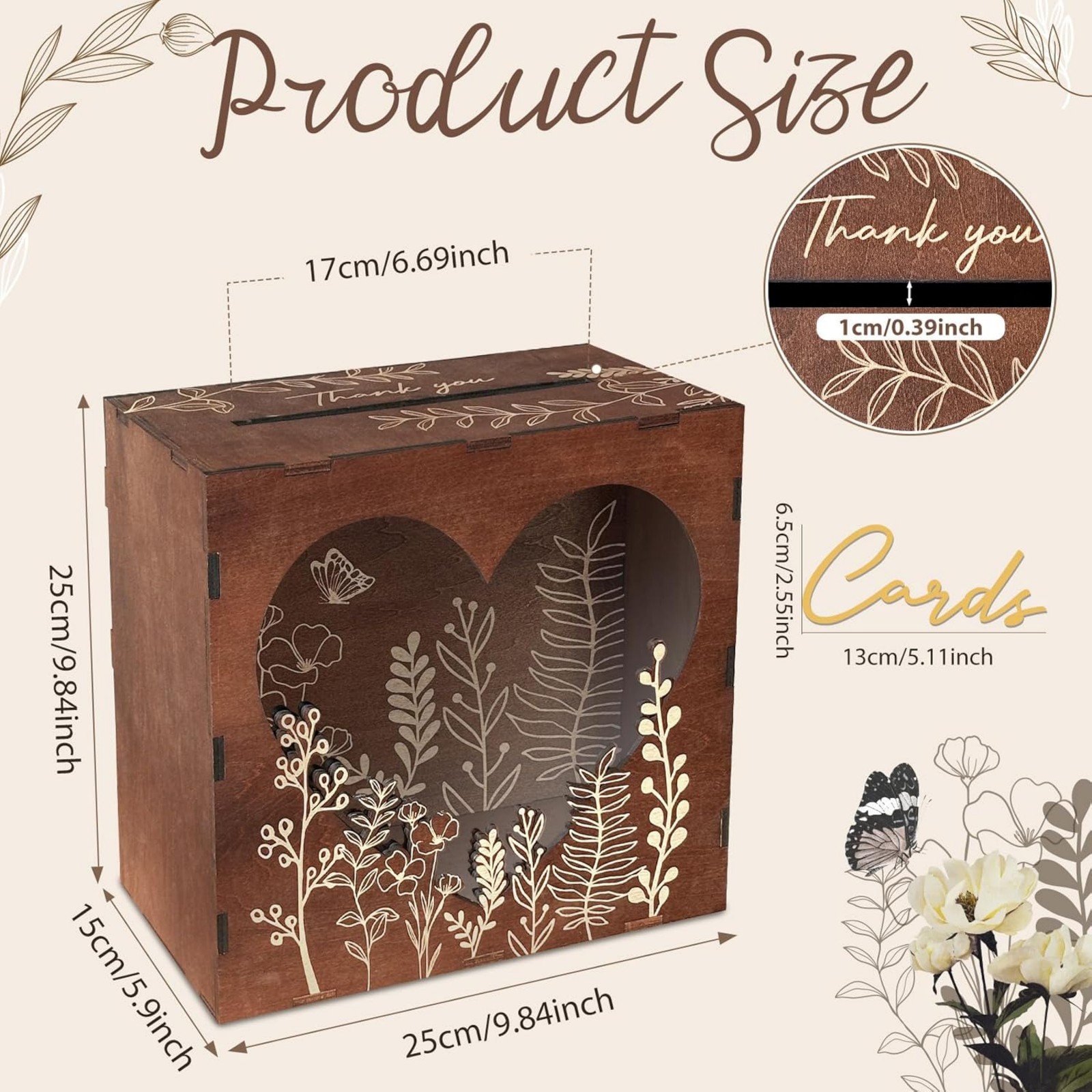 Brown Wedding Card Box for Rec - đánh giá và giá Wedding Card Box